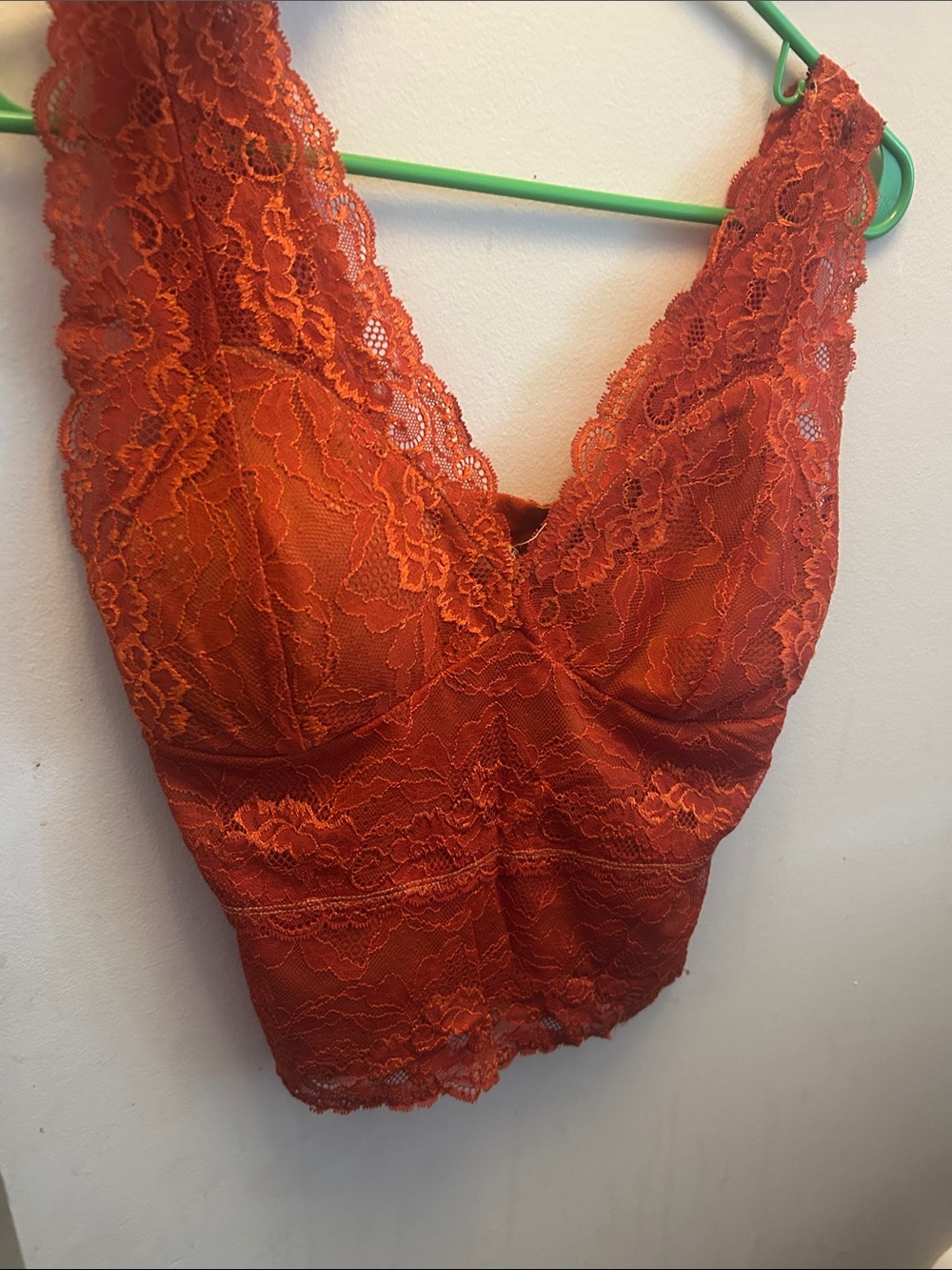 Revamped Orange Lace Bralette Tank